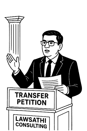 Advocate for the transfer petition in Delhi