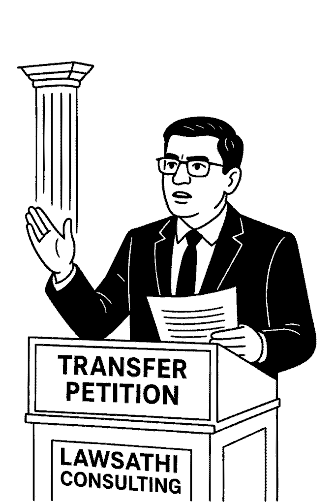 Advocate for the transfer petition in Delhi