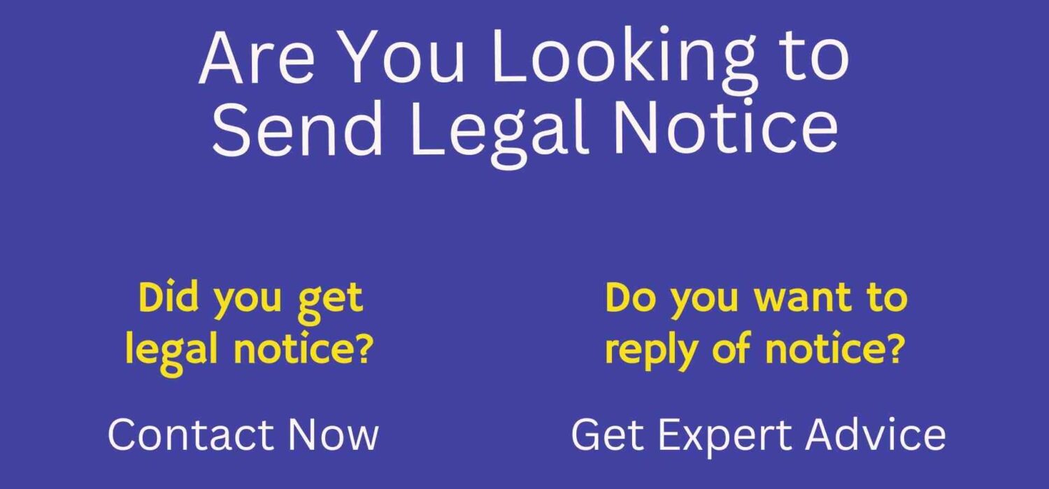 I want reply legal notice send legal notice
